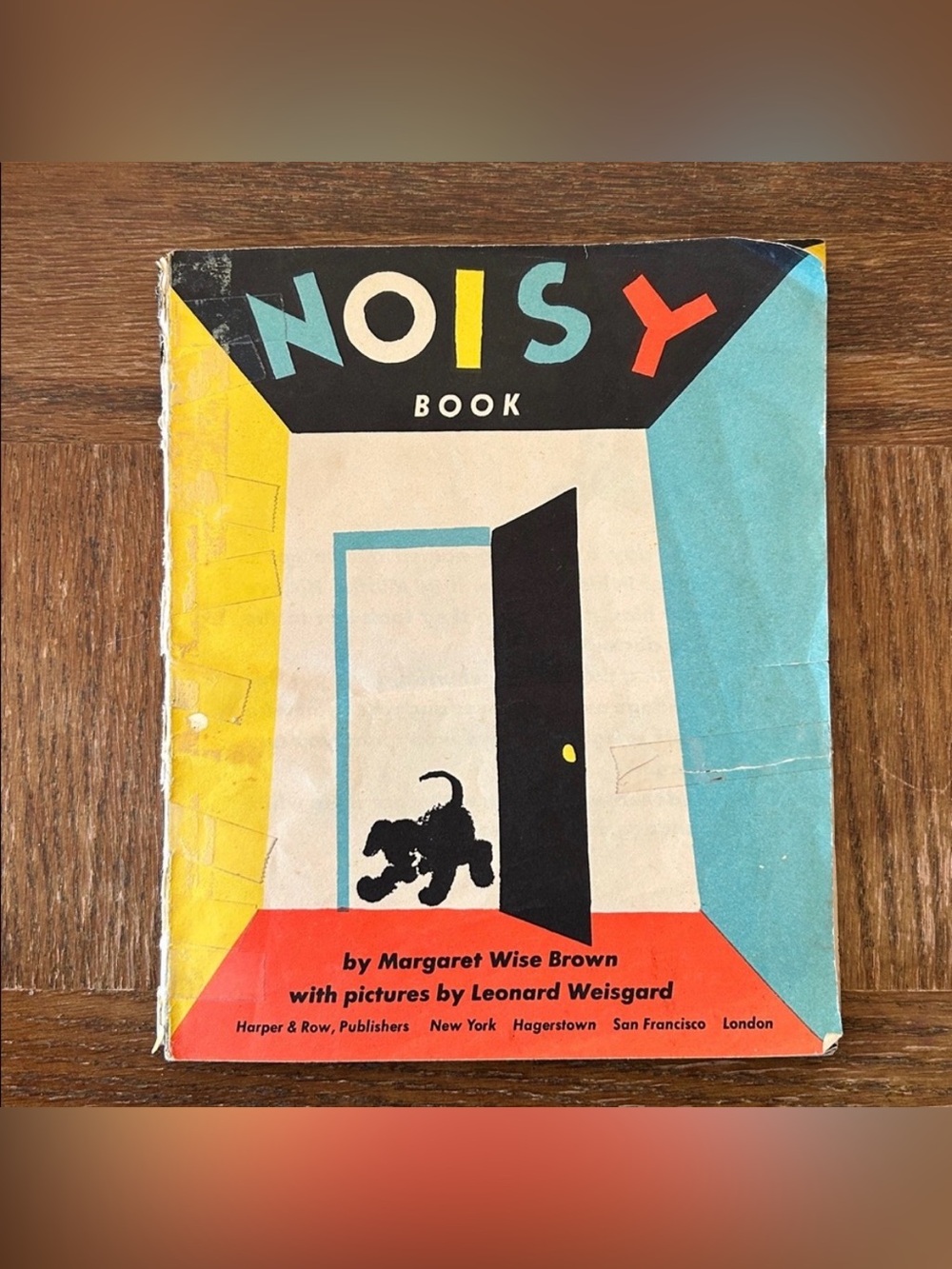 Noisy Book by Margaret Wise Brown about a dog named muffin vintage paperback